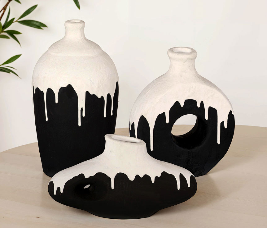 Porcelain Drip Vases