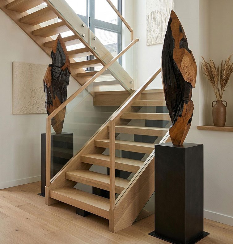 Diamond Cut Wood Sculptures